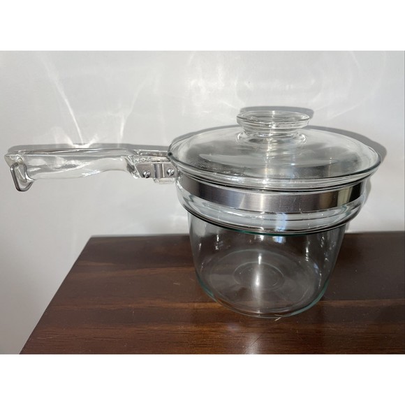 Pyrex Kitchen Vintage Pyrex Glass Double Boiler Outer Pot Lid Only